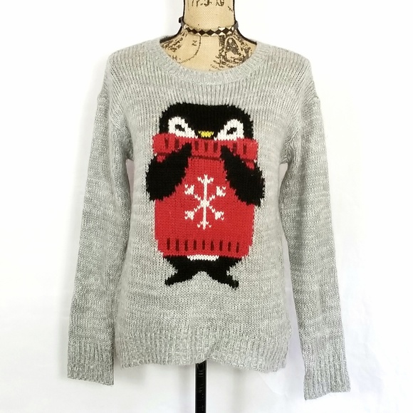 Rewind Sweaters - Rewind Owl Knit Long Sleeve Grey Sweater Rewind Sweaters - Rewind Owl Knit Long Sleeve Grey Sweater